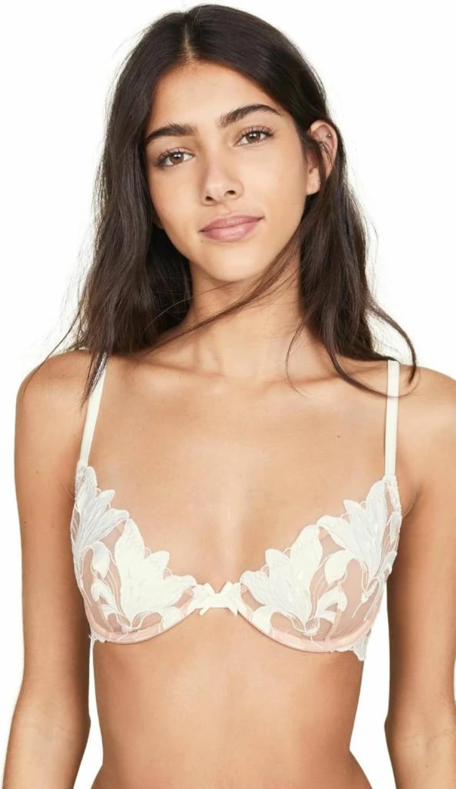 Fleur du Mal Women's Lily Lace Demi Bra - Elegant Floral Lingerie