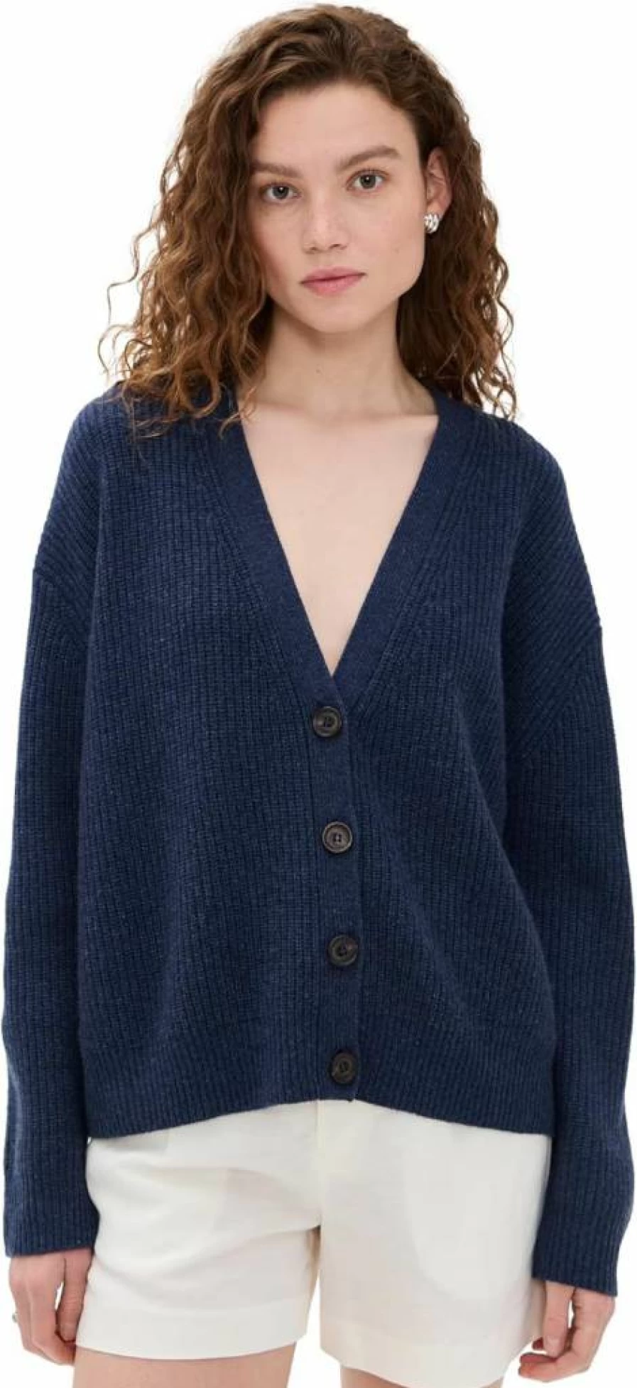 Jenni Kayne Women's Cropped Cashmere Cardigan Soft Cocoon Sweater Luxury Knitwear