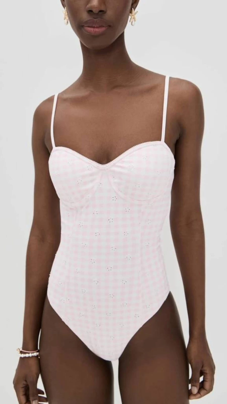 LOVESHACKFANCY Women's Mina Floral Print One-Piece Swimsuit | Summer Beachwear