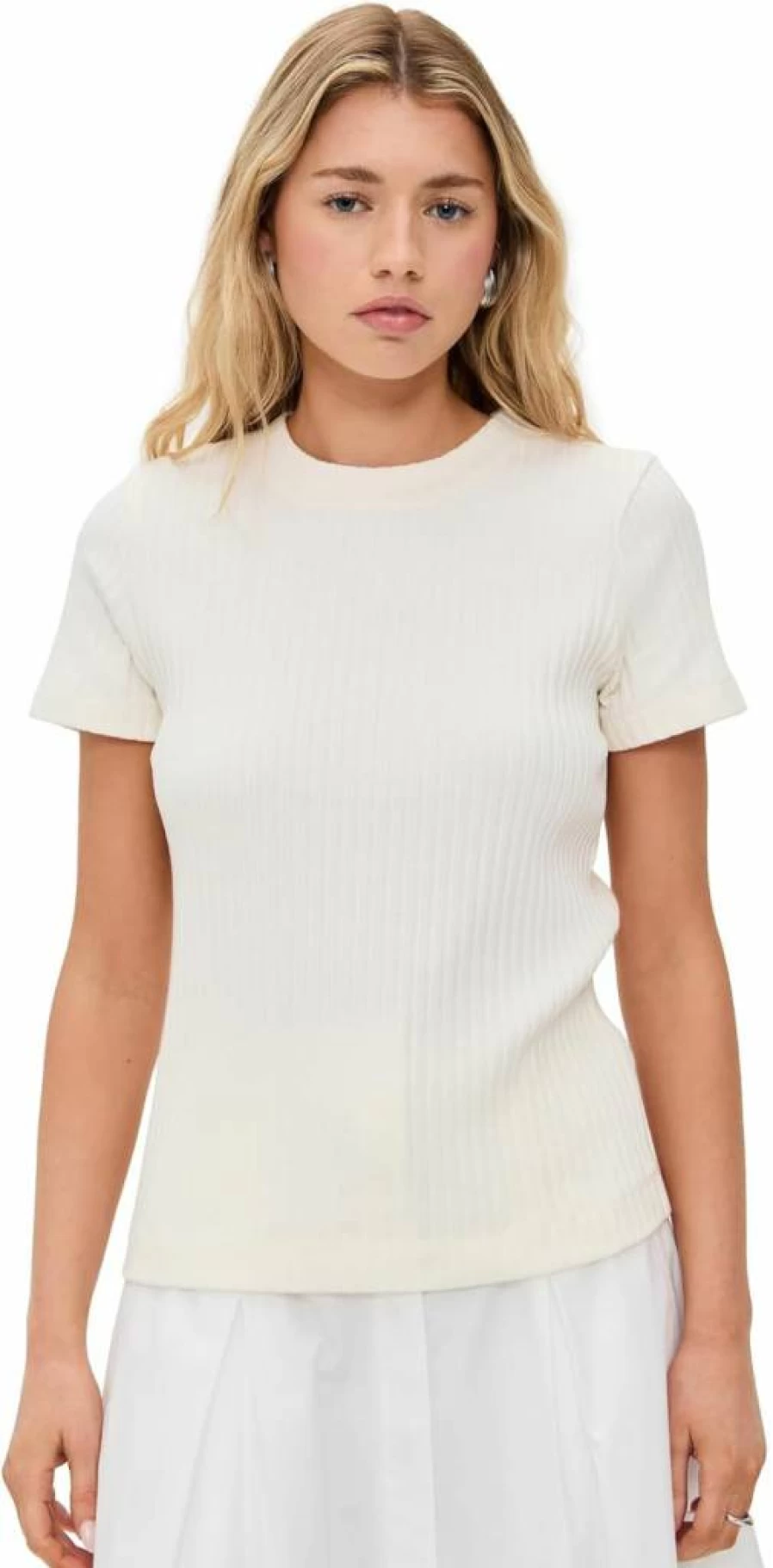 Vince Women's Ribbed Knit Crewneck Sweater - Soft Casual Pullover Top