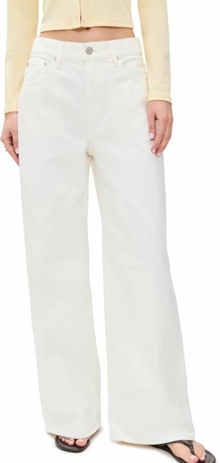 MOUSSY VINTAGE Women's High-Waisted Tribeca Super Wide Leg Pants - Retro Loose Fit Trousers