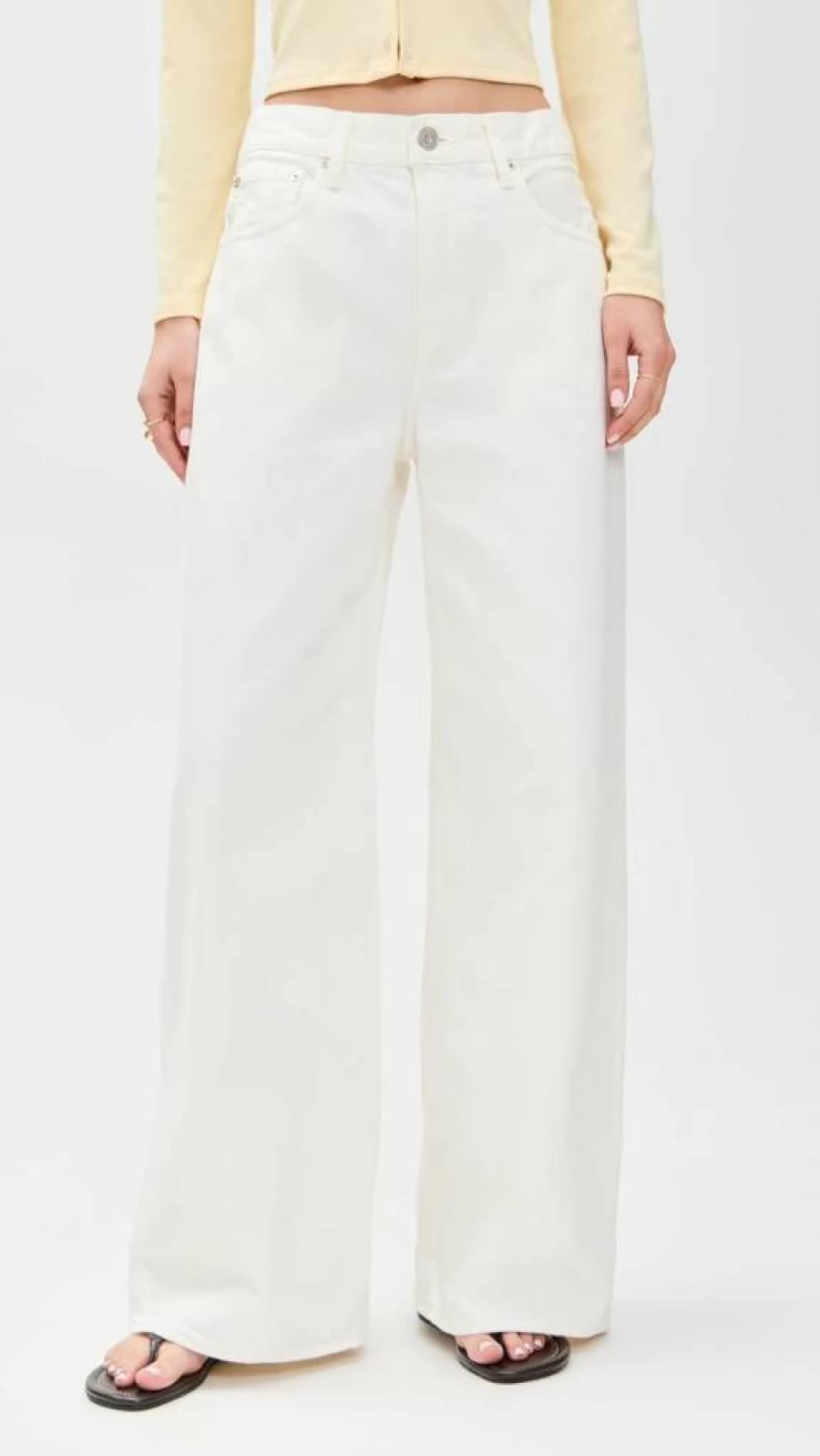 MOUSSY VINTAGE Women's High-Waisted Tribeca Super Wide Leg Pants - Retro Loose Fit Trousers