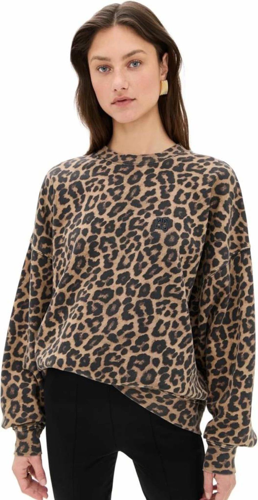 ANINE BING Women's Miles Sweatshirt | Premium Cotton Blend Pullover | Casual Streetwear Style