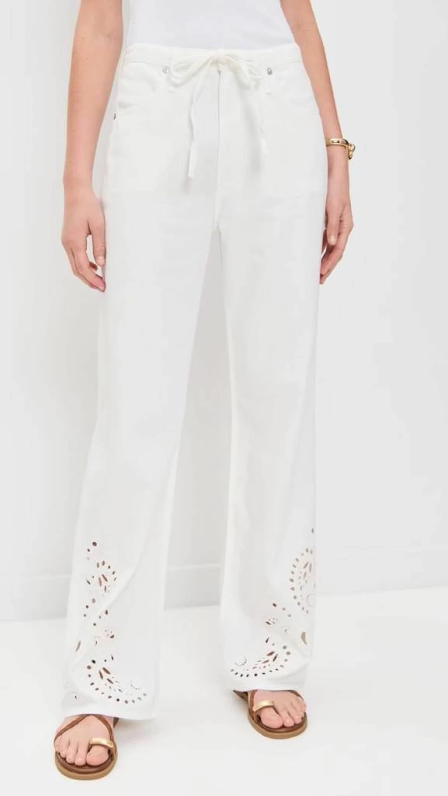 Rag & Bone Women's Phoebe Ultra Lightweight Drawstring Jeans - Comfort Stretch Denim Pants