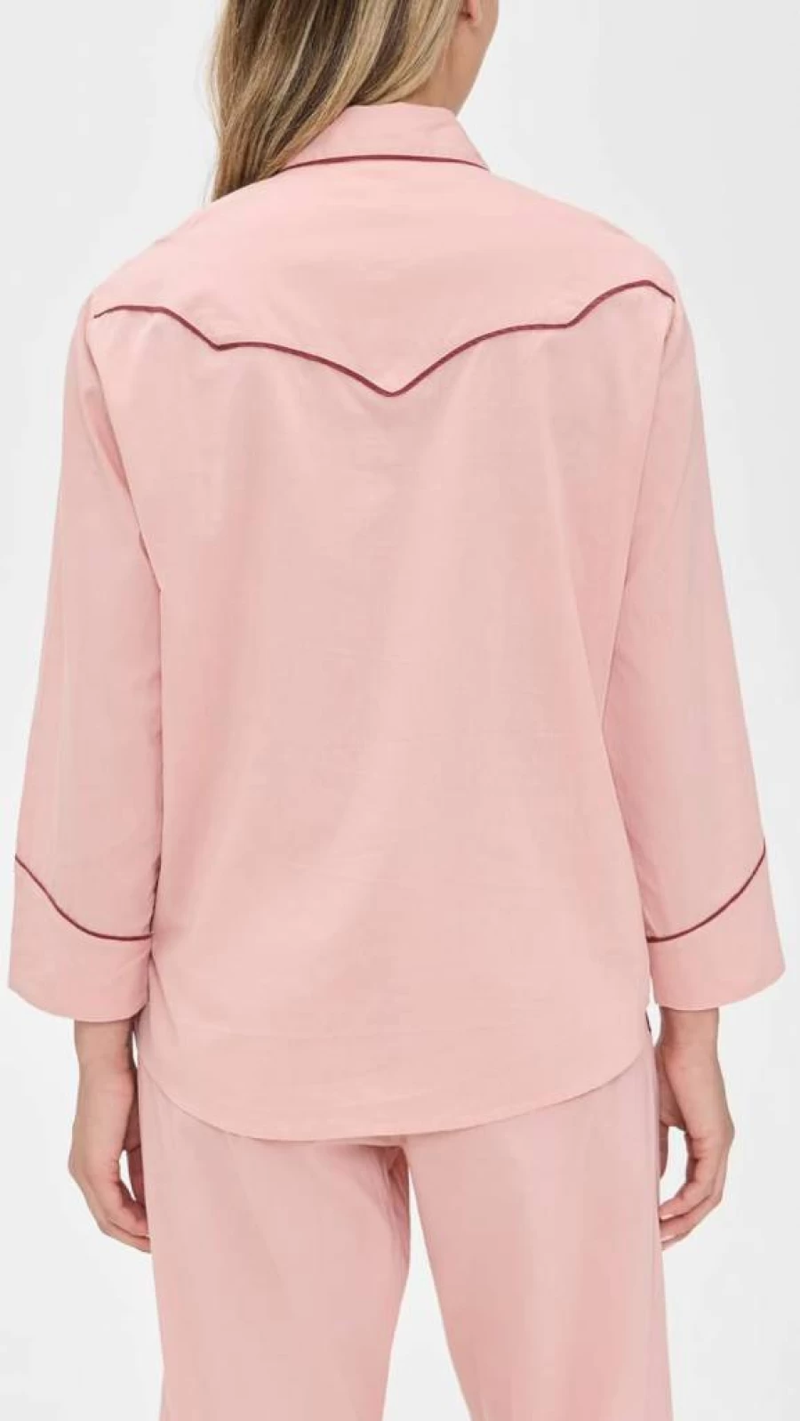 THE GREAT Women's Western Style Pajama Shirt - Comfortable Sleepwear Top