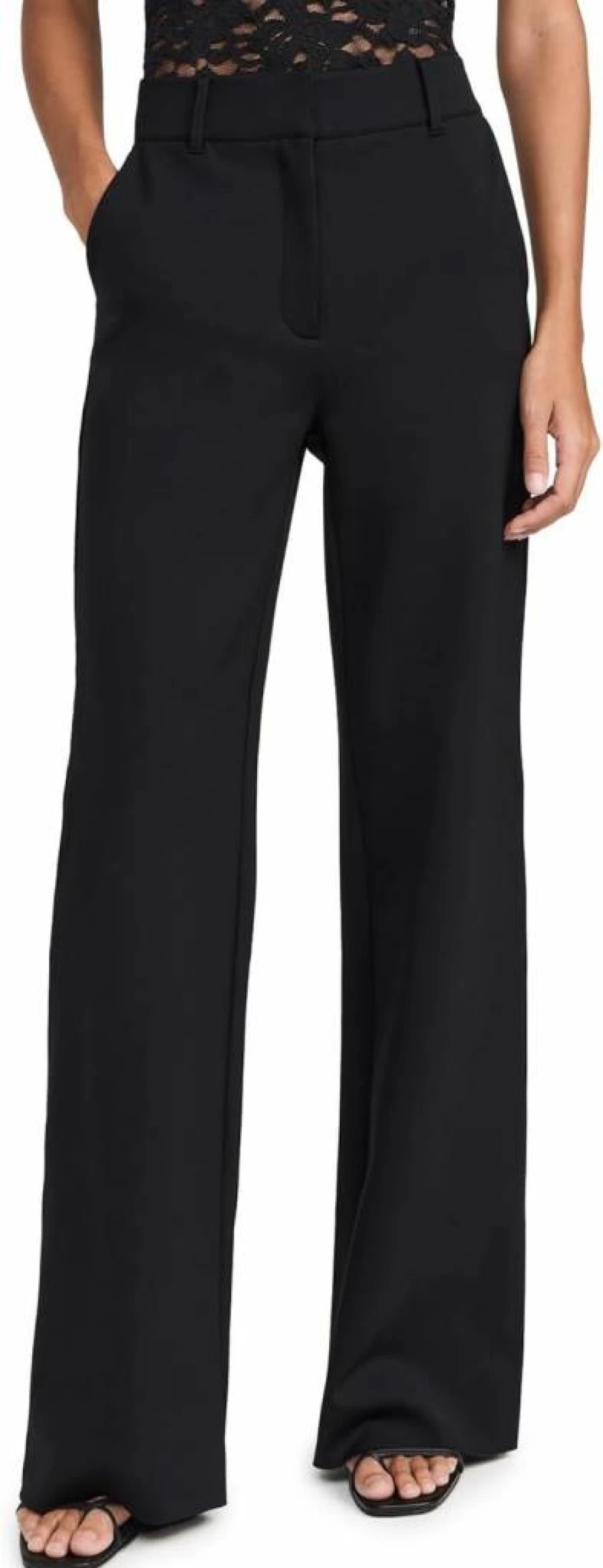 Commando Women's High-Waisted Neoprene Wide Leg Pants - CEO Office Trousers