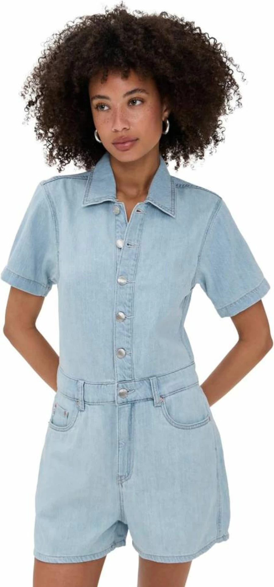 DL1961 Women's Aura Montauk Denim Romper - Stylish Comfort Jumpsuit