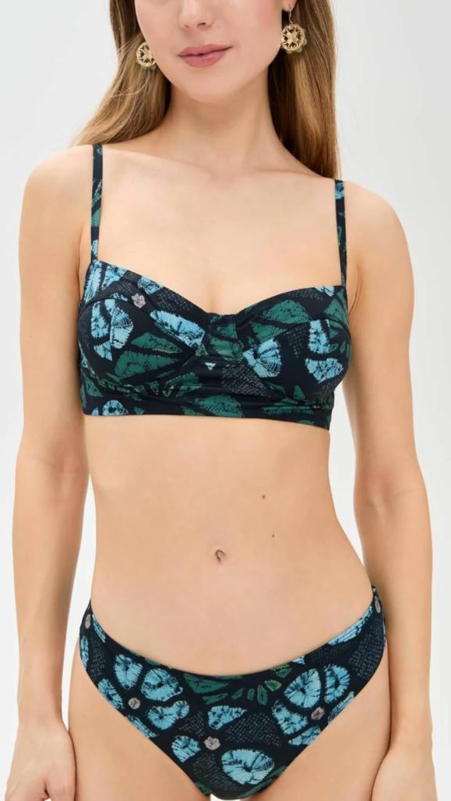 Ulla Johnson Zahara Bikini Top for Women - Floral Printed Swimwear Halter Design