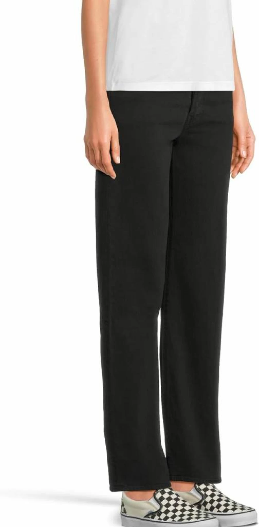 Levi's Women's High-Rise Straight Leg Ribcage Full Length Jeans - Classic Blue Denim Pants