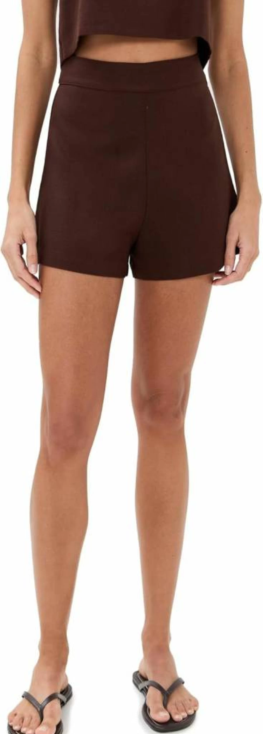 LE BOP Women's Desiree High-Waisted Shorts - Comfortable Stretchy Denim Shorts for Women