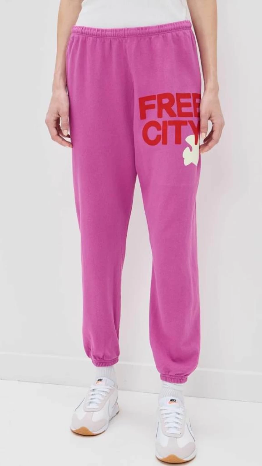 FREECITY Women's High-Waisted Loose Fit Sweatpants - Soft Casual Joggers for Comfort & Style