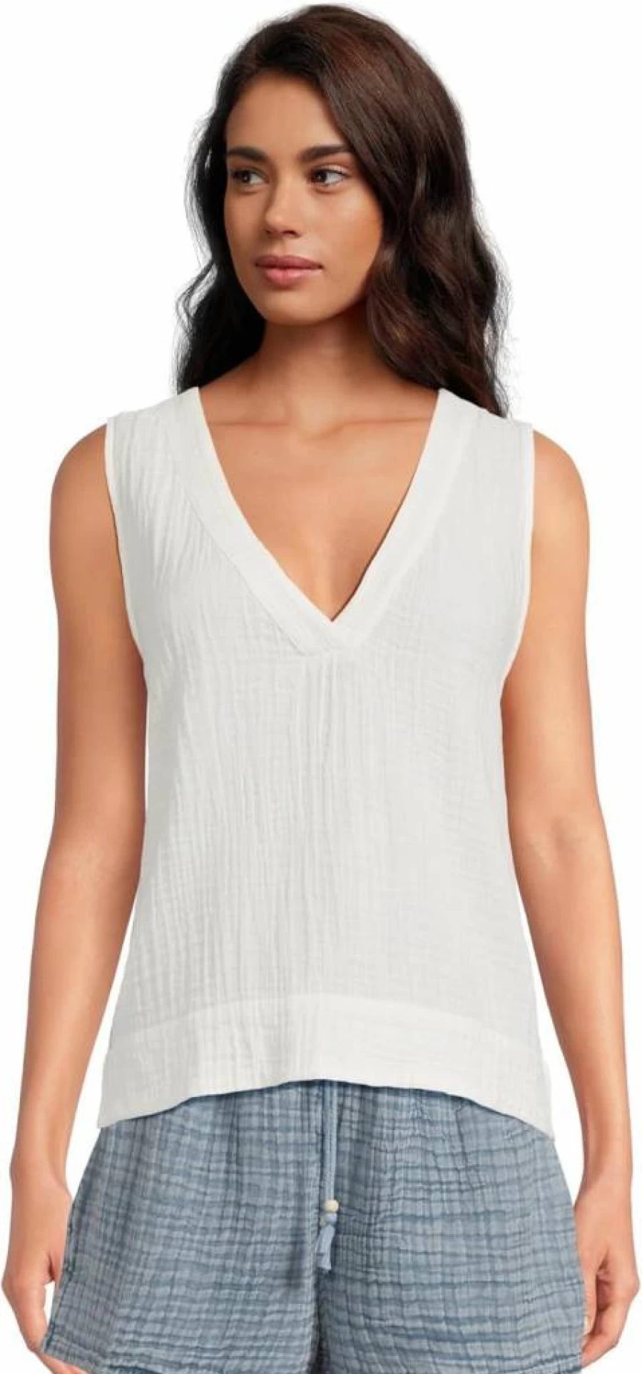 Faherty Women's Dune Cotton Gauze Popover Shirt - Breathable Casual Summer Top