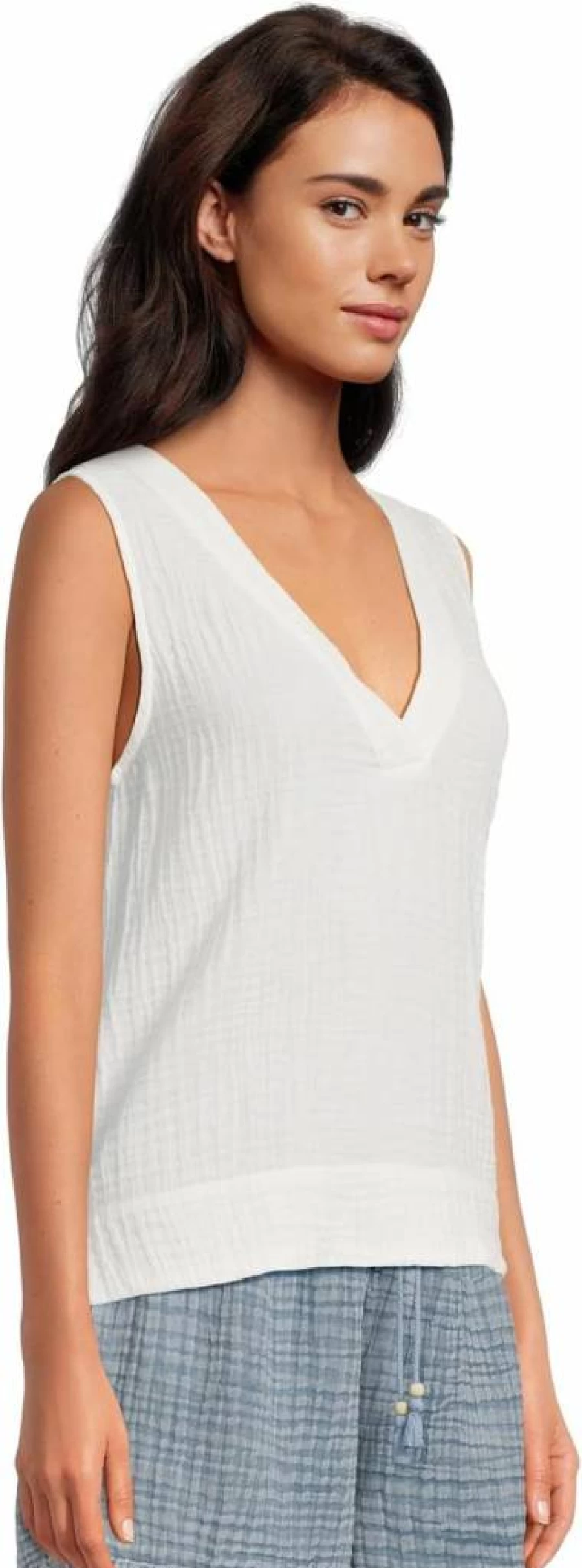 Faherty Women's Dune Cotton Gauze Popover Shirt - Breathable Casual Summer Top