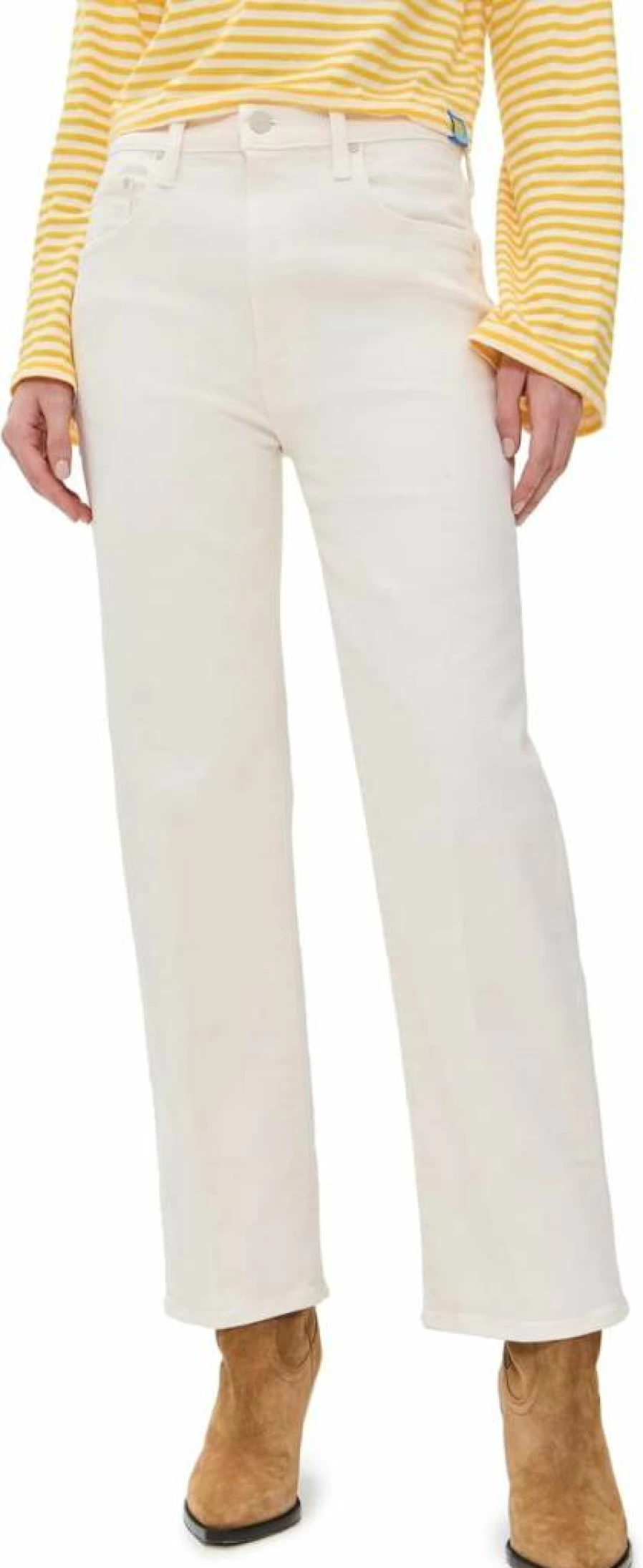 MOTHER Women's The Rambler Ankle Jeans - High-Rise Slim Fit Denim for Women