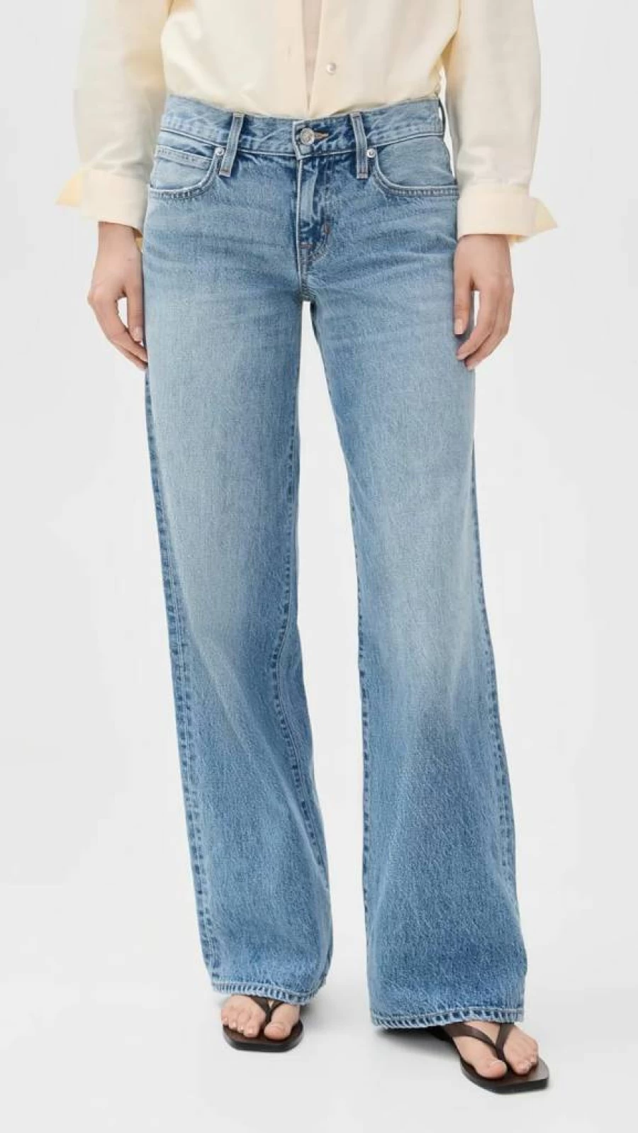 SLVRLAKE Women's Lexi High-Rise Slim Fit Jeans - Classic Blue Denim Pants for Women