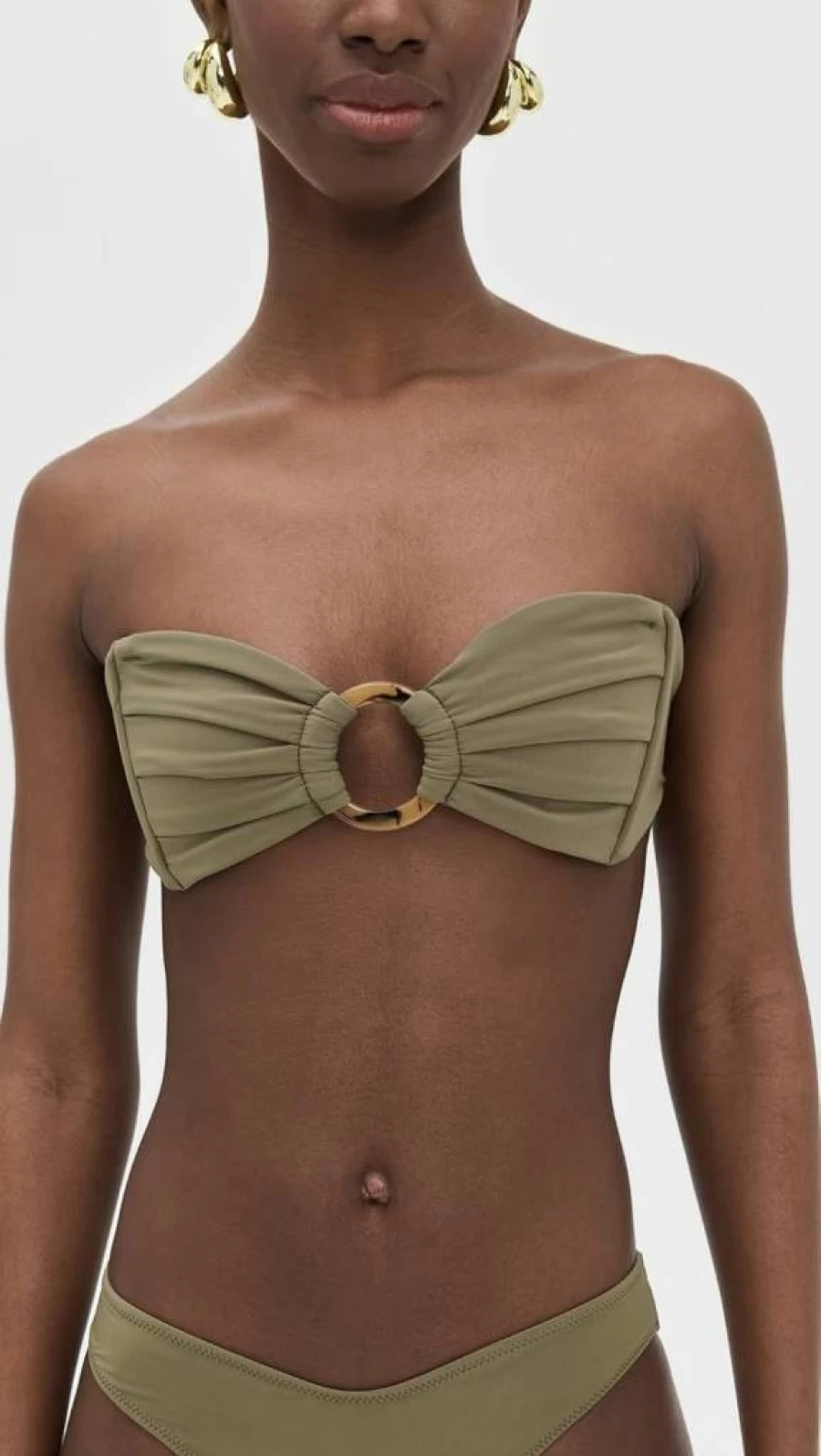 Montce Women's Tori Ties Bandeau Bikini Top - Adjustable Strapless Swimwear