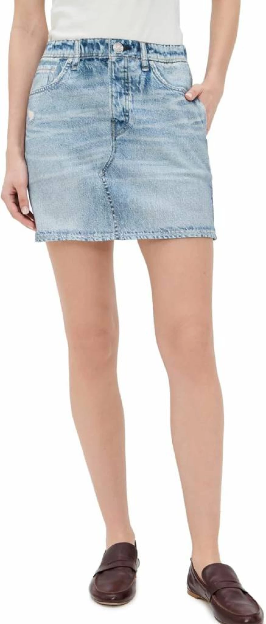Rag & Bone Women's Miramar Terry Mini Skirt | Stretch Cotton Short Skirt | Casual Summer Style