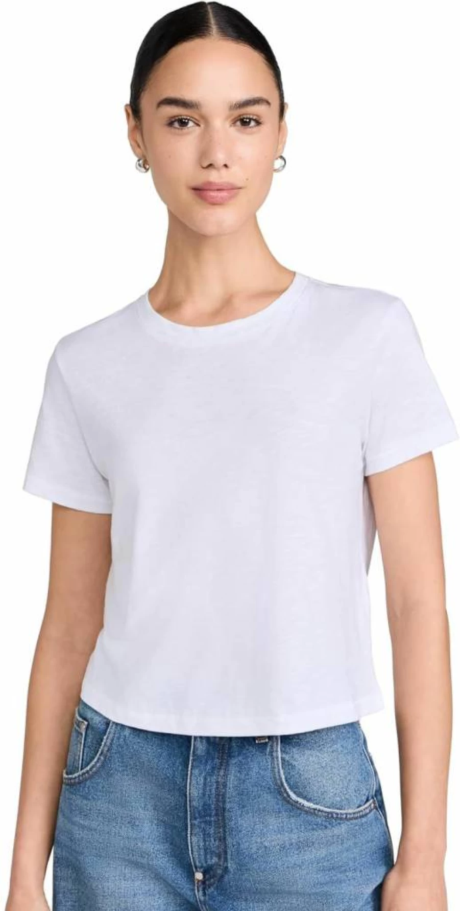 Madewell Women's Bella Slub Knit T-Shirt - Soft Casual Tee for Everyday Wear
