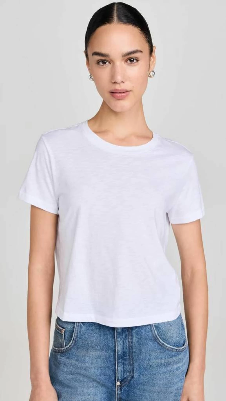 Madewell Women's Bella Slub Knit T-Shirt - Soft Casual Tee for Everyday Wear