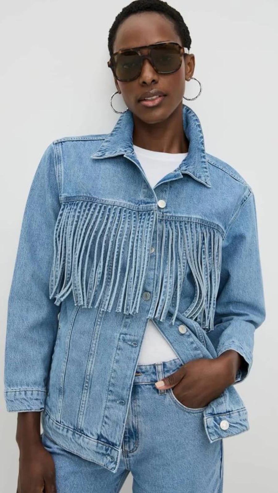 Rails Women's Distressed Denim Rodeo Jacket - Vintage Western Style Coat