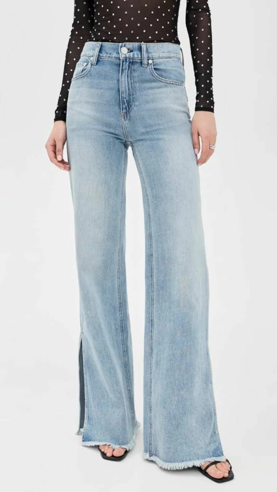 alice + olivia Women's Weezy High-Rise Distressed Skinny Jeans