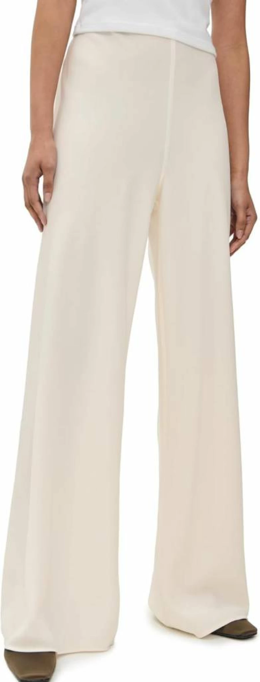 STAUD Women's Stroll Pants - High-Waisted Wide-Leg Trousers for Casual & Office Wear