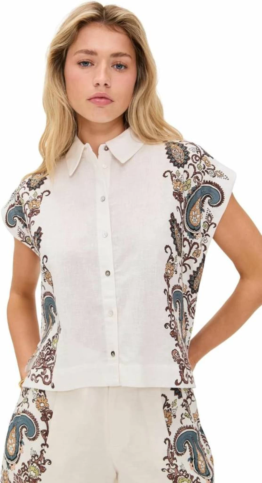 Cleobella Women's Selene Blouse - Elegant Feminine Top for Casual & Dressy Outfits