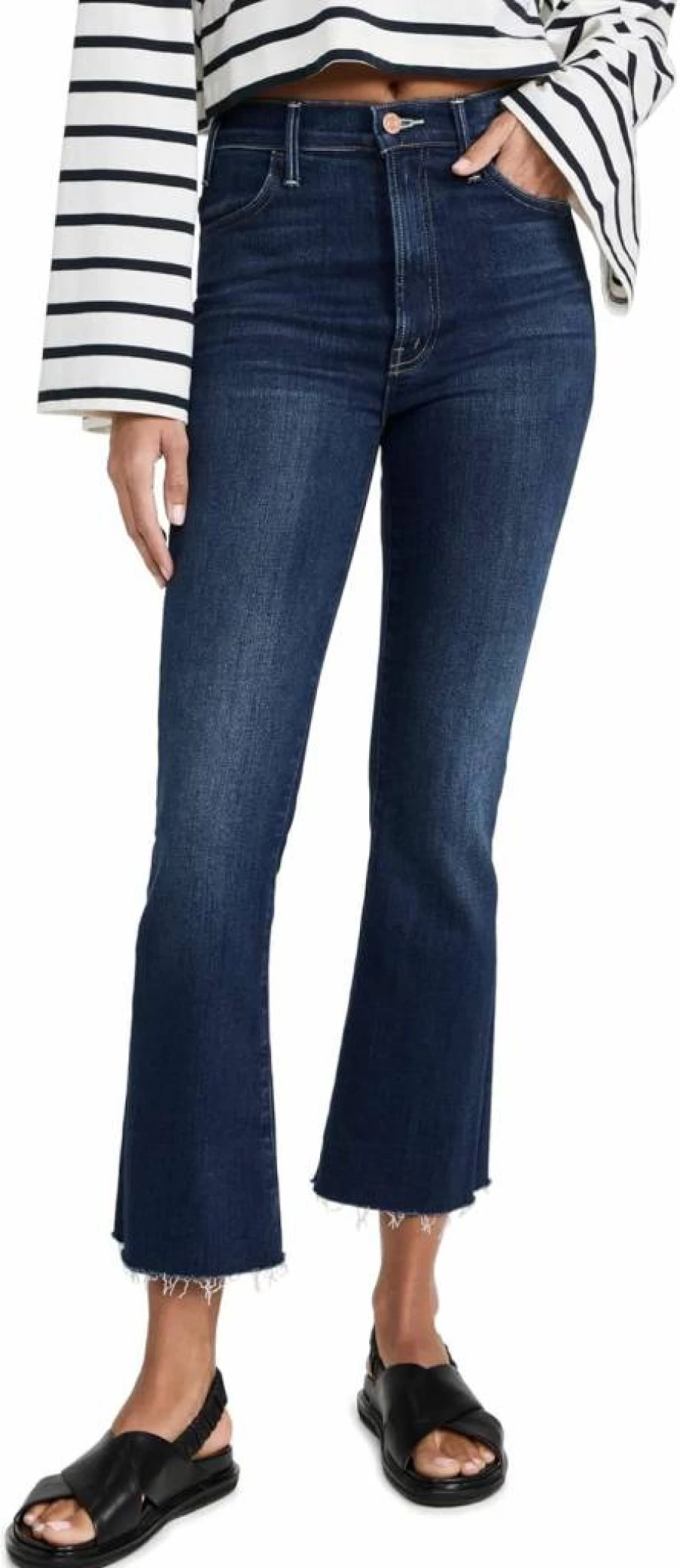 MOTHER Women's The Hustler Ankle Fray Jeans - Distressed Denim for Women