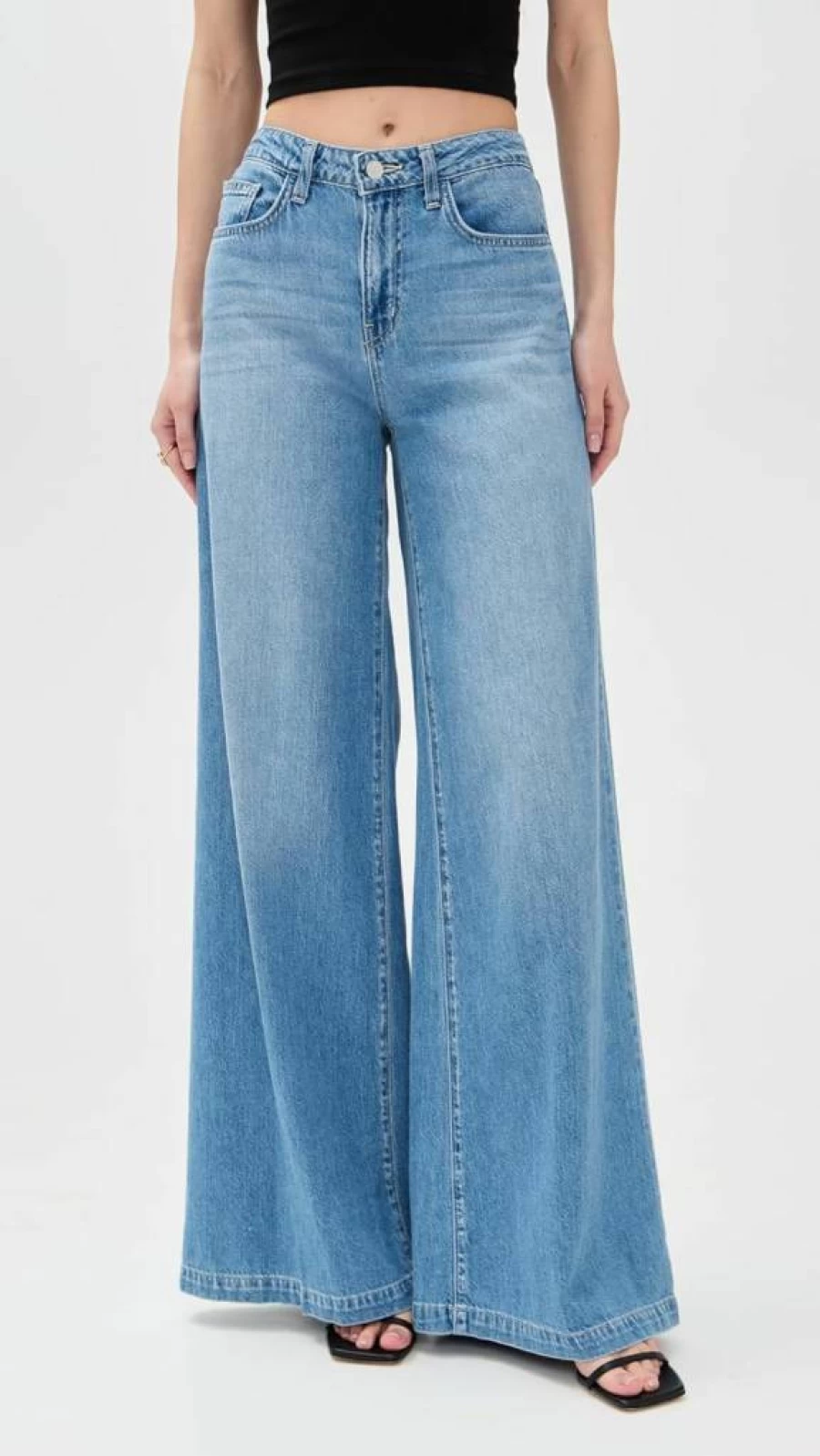 L'AGENCE Women's Quincy High Rise Wide Leg Jeans - Premium Denim Pants for Women