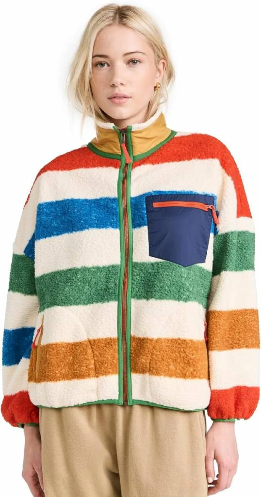 The Great Outdoors Women's Plush Colorblock Terrain Full Zip Hoodie