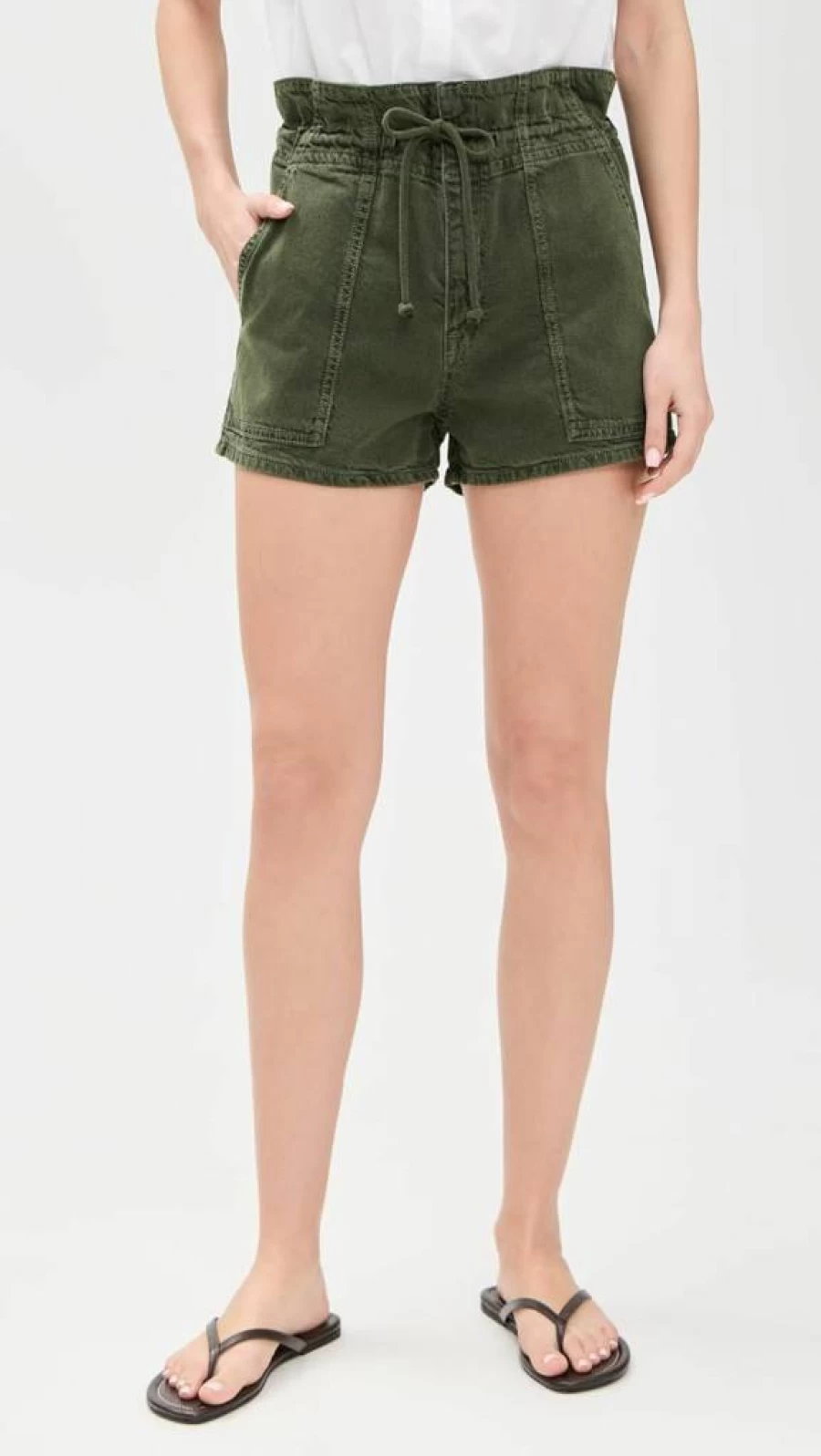 ba&sh Women's Fabo High-Waisted Linen Shorts - Summer Casual Comfort