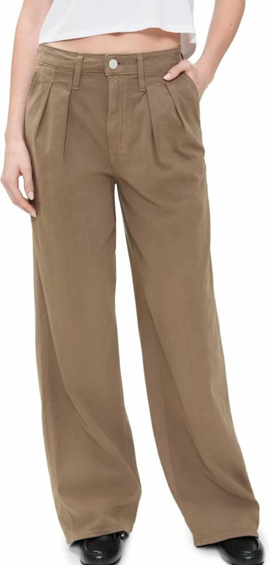 AMO Women's Sheryl High-Waisted Trousers - Classic Slim Fit Pants for Office & Casual Wear