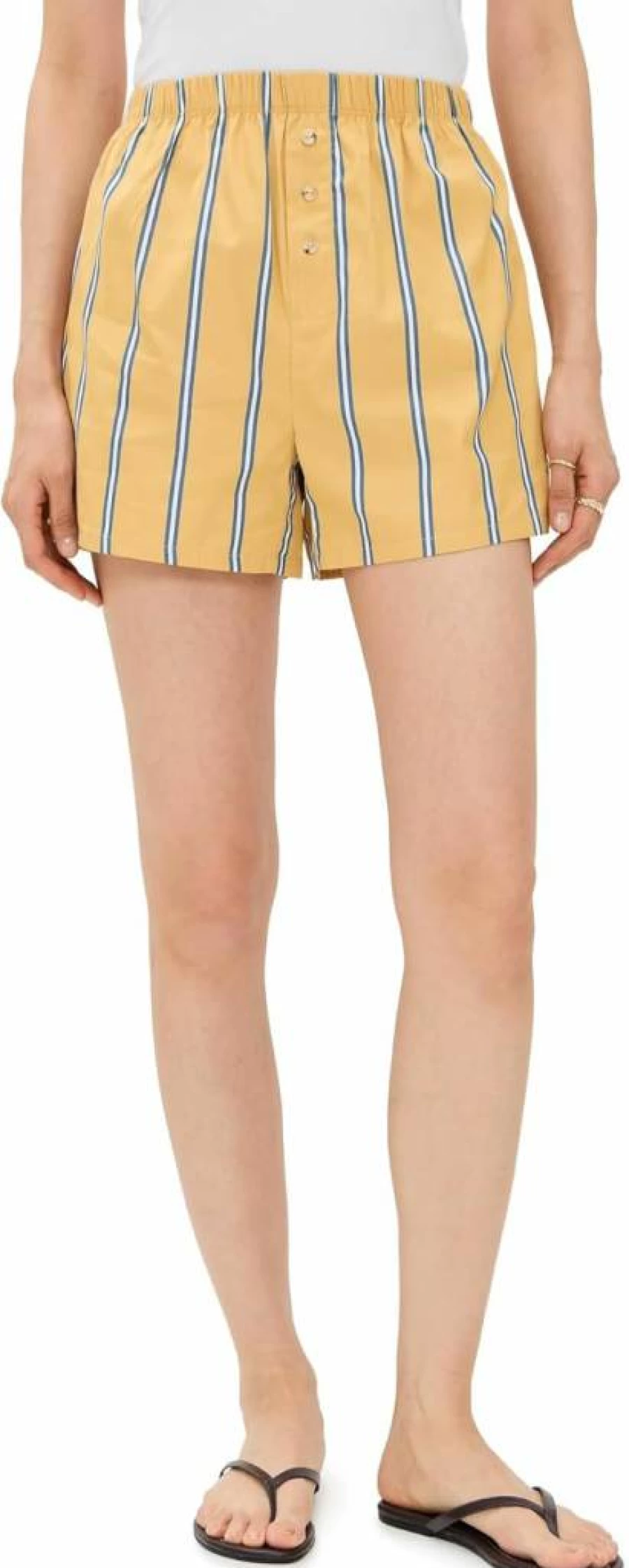 DONNI. Women's High-Waisted Boxer Shorts - Soft Cotton Poplin Comfort Underwear