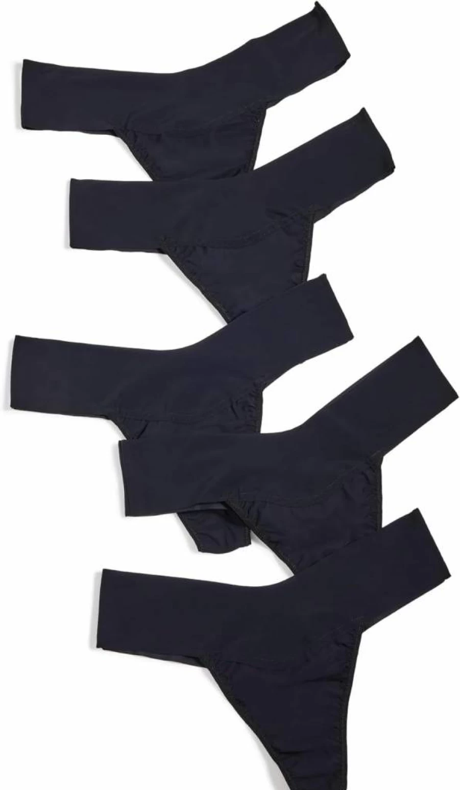 Hanky Panky Women's Breathe Natural Cotton Thong 5-Pack - Soft Comfortable Underwear Multipack