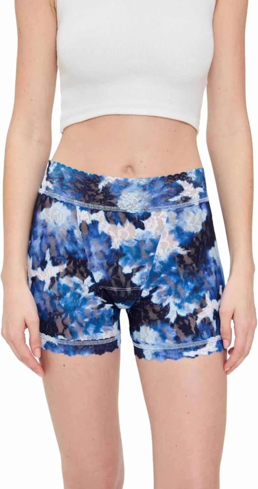 Hanky Panky Women's Signature Lace Boxer Briefs - Floral Printed Comfort Underwear