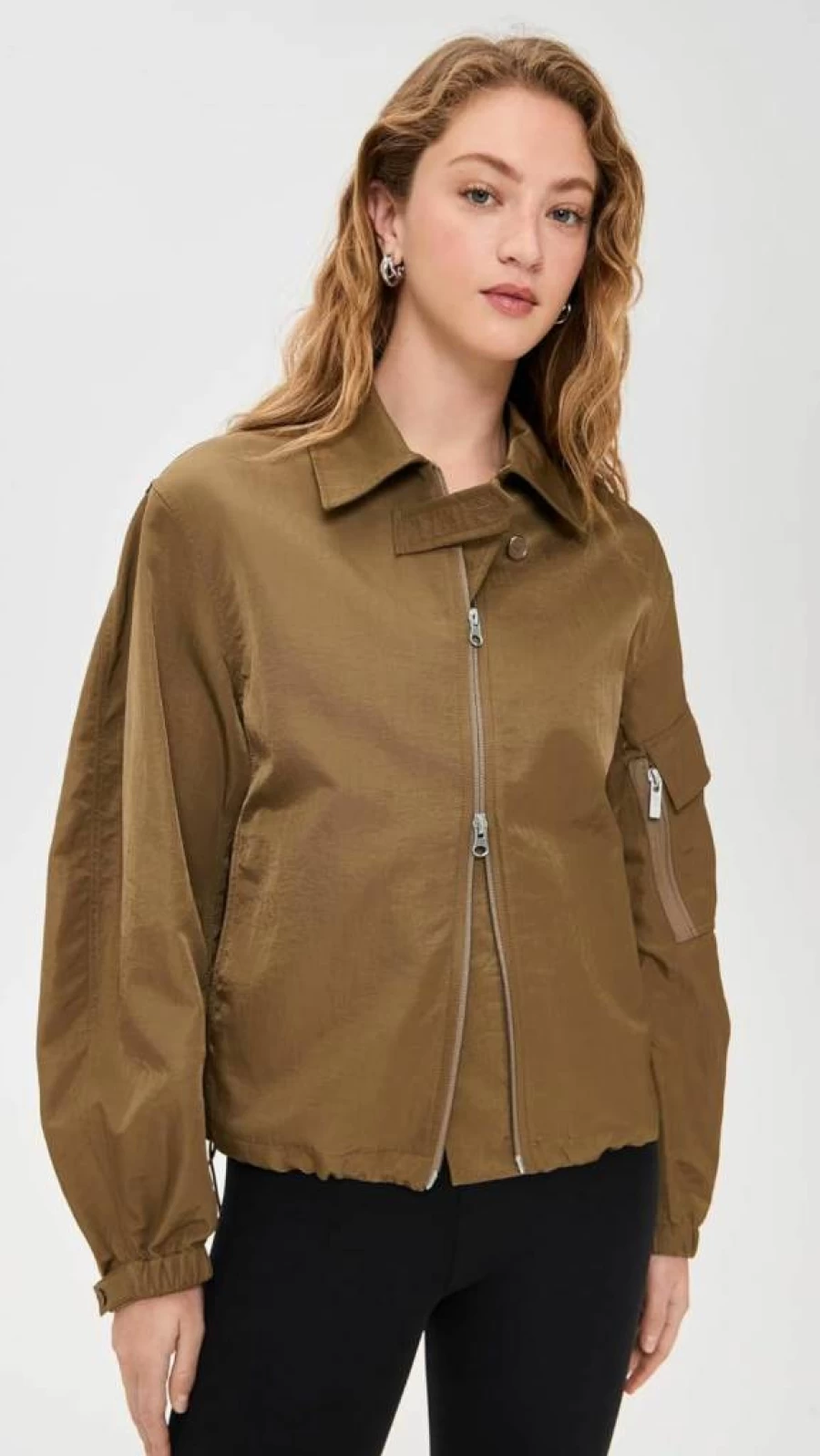 Helmut Lang Women's Creased MA-1 Bomber Jacket - Stylish Military-Inspired Outerwear