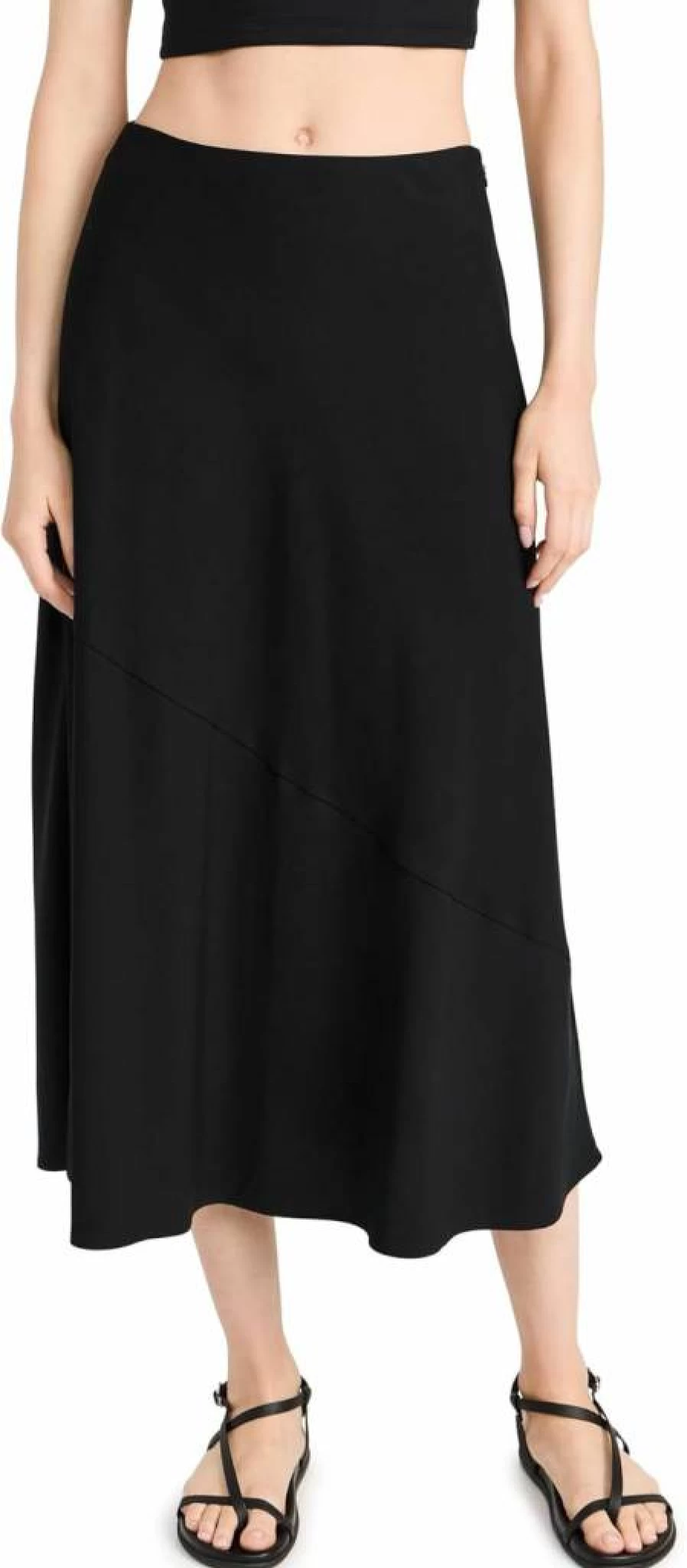 Apiece Apart Women's Ami Slip Skirt - Elegant & Comfortable Stretch Satin Midi Skirt