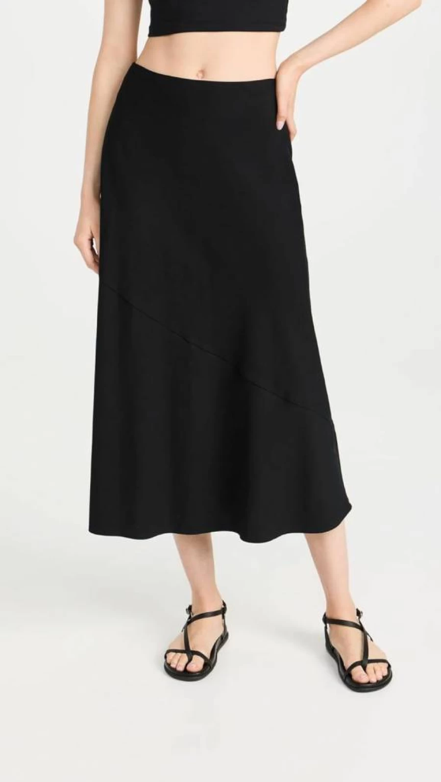 Apiece Apart Women's Ami Slip Skirt - Elegant & Comfortable Stretch Satin Midi Skirt