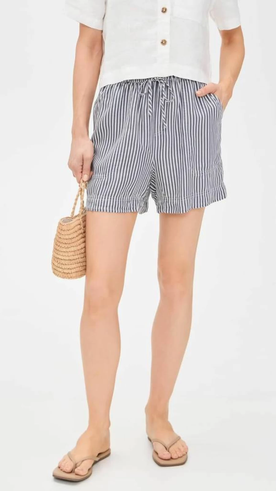 Splendid Women's Ella Striped Short Sleeve Top