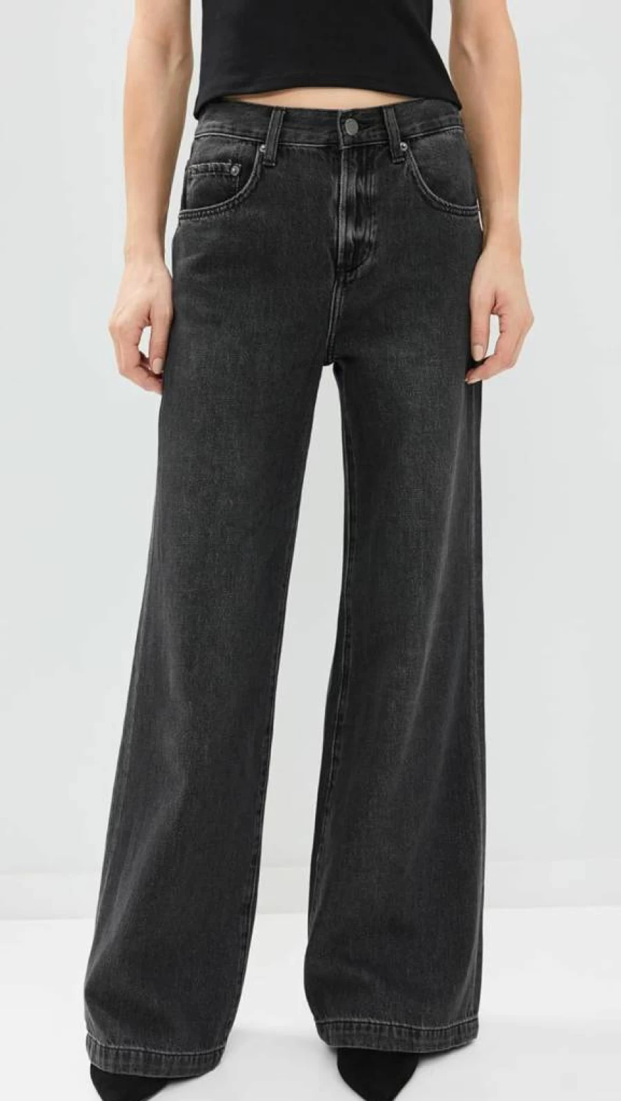 Pistola Denim Women's Jadyn Low Rise Palazzo Jeans - Stylish High-Waisted Wide Leg Denim Pants