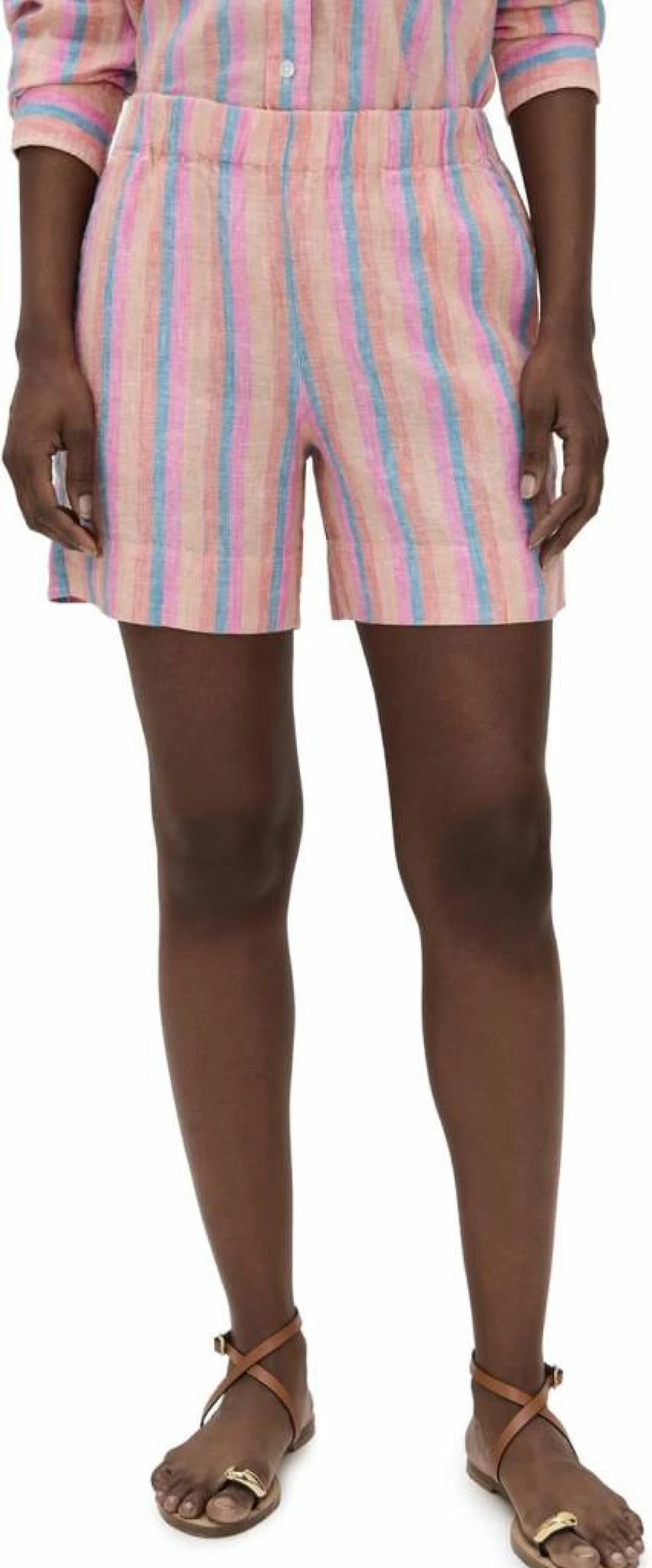 Faherty Women's Bayview Linen Shorts - Laguna Style Comfort & Breathable Summer Wear
