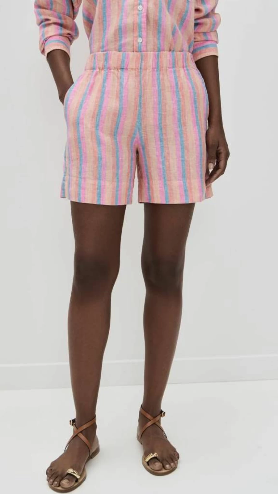 Faherty Women's Bayview Linen Shorts - Laguna Style Comfort & Breathable Summer Wear