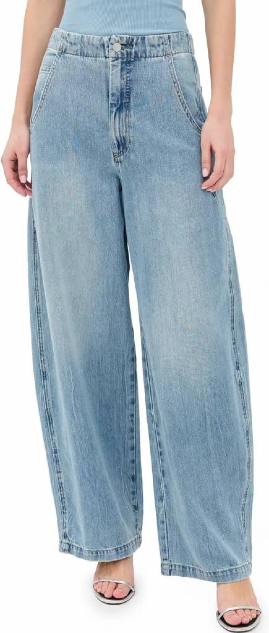 Pistola Denim Women's Lottie High-Rise Slim Fit Jeans - Classic Blue Denim Pants for Women