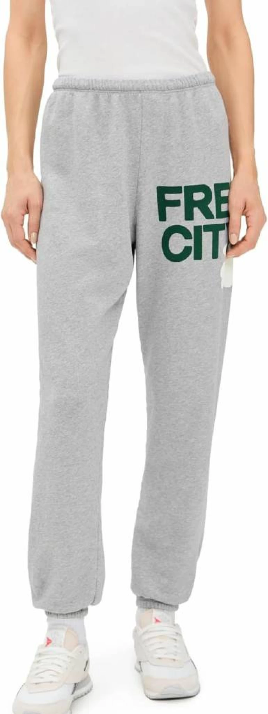 FREECITY Women's Relaxed Fit Heather Gray Sweatpants - Soft Casual Lounge Pants for Comfort