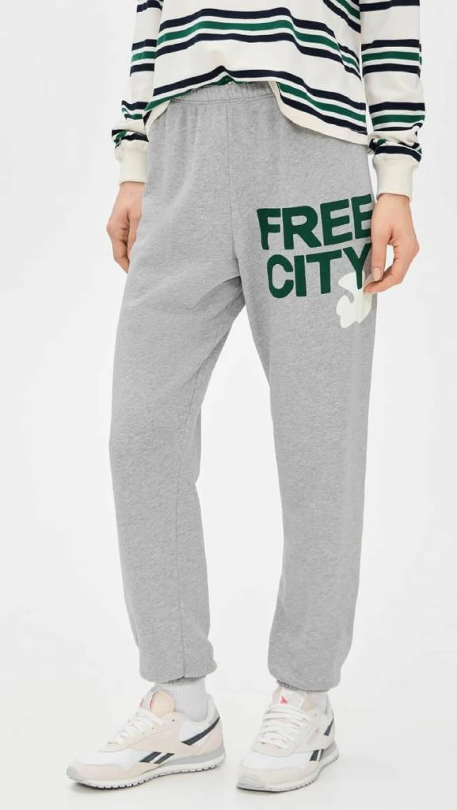 FREECITY Women's Relaxed Fit Heather Gray Sweatpants - Soft Casual Lounge Pants for Comfort