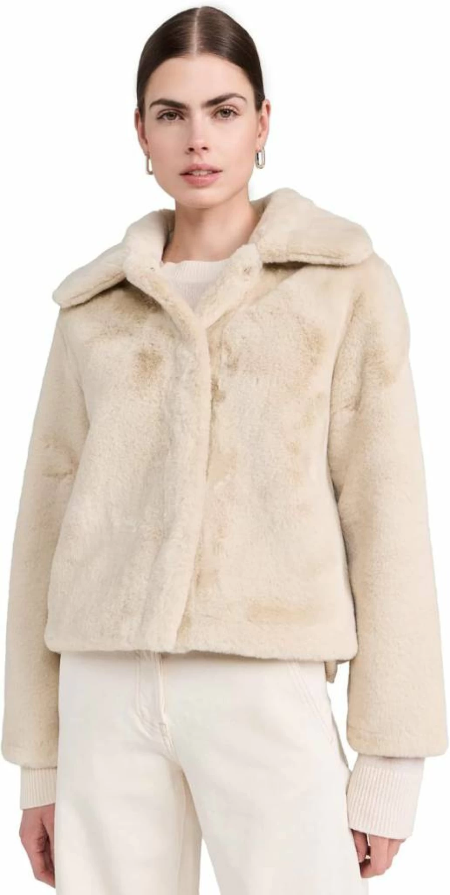 Apparis Women's Elis Faux Fur Short Coat - Luxe Vegan Winter Jacket