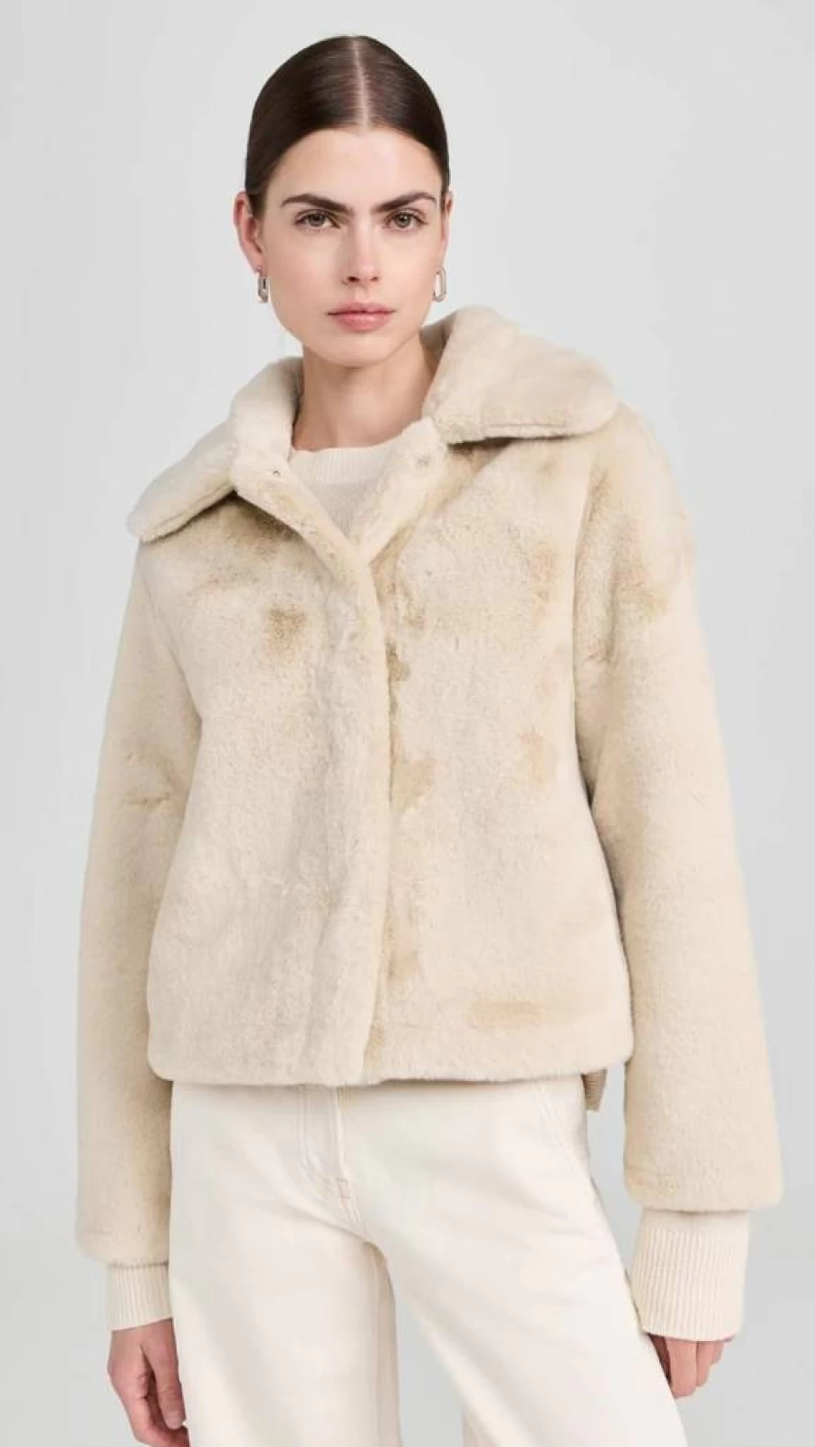 Apparis Women's Elis Faux Fur Short Coat - Luxe Vegan Winter Jacket