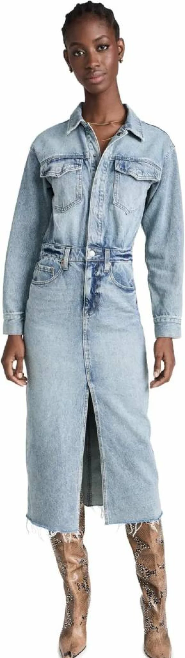Pistola Denim Women's Amira Vintage Denim Dress - Stylish Blue Jean Dress for Women
