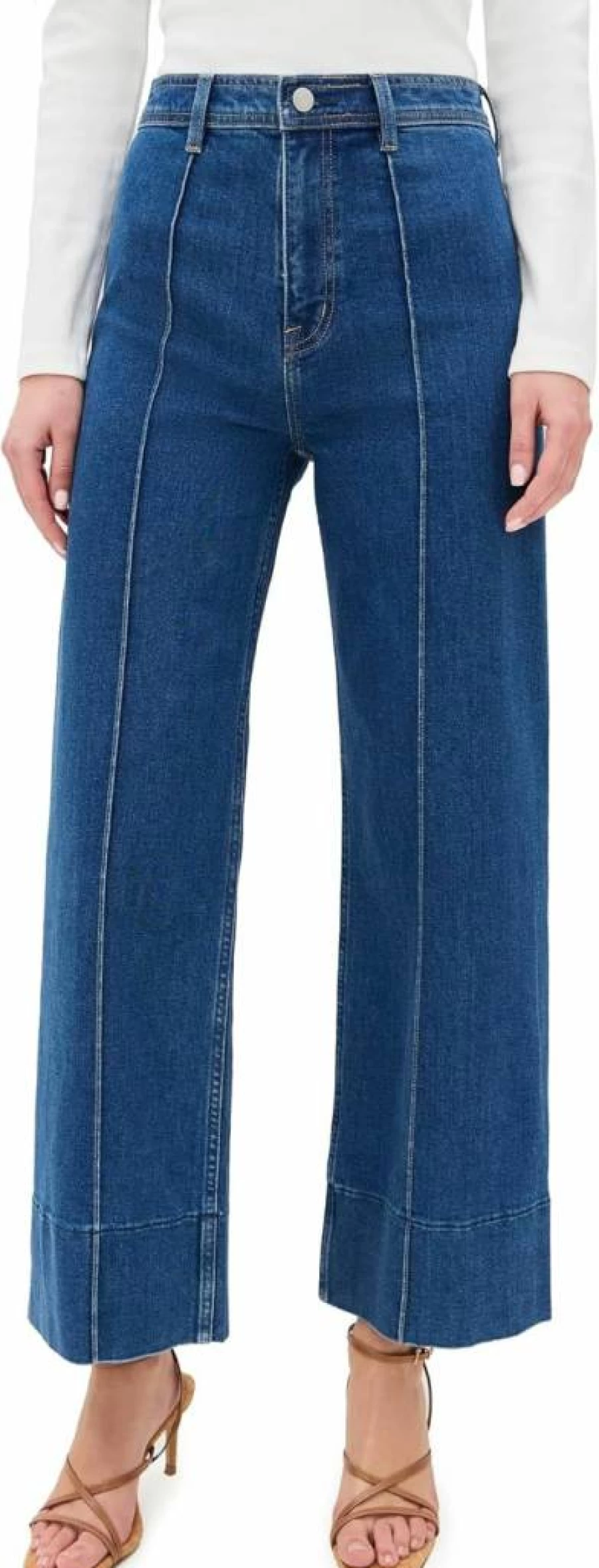 Pistola Denim Women's High-Rise Ankle Jeans with Pintuck Detail for a Slim Fit