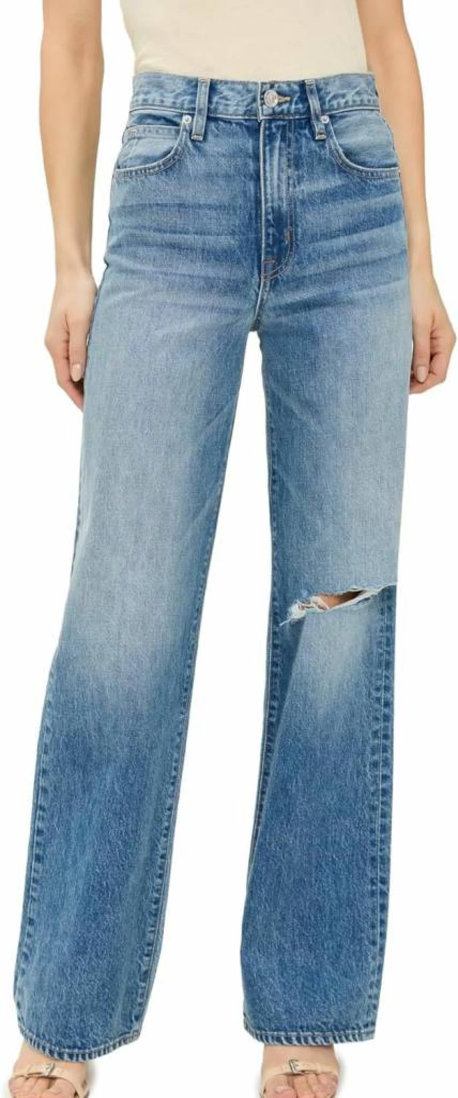 SLVRLAKE Women's Grace Jeans - Stylish & Comfortable High-Waisted Denim Pants for Everyday Wear